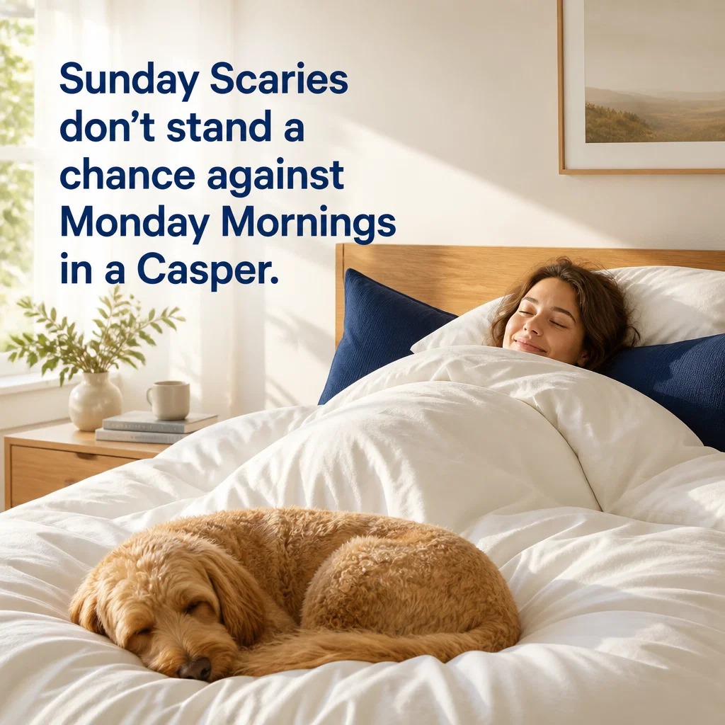 Casper meme ad example: Sunday Scaries Solution