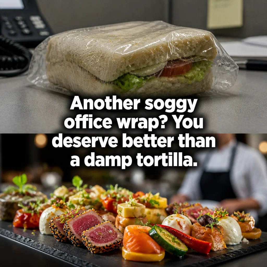Catering meme ad example: The Salad Disappointment