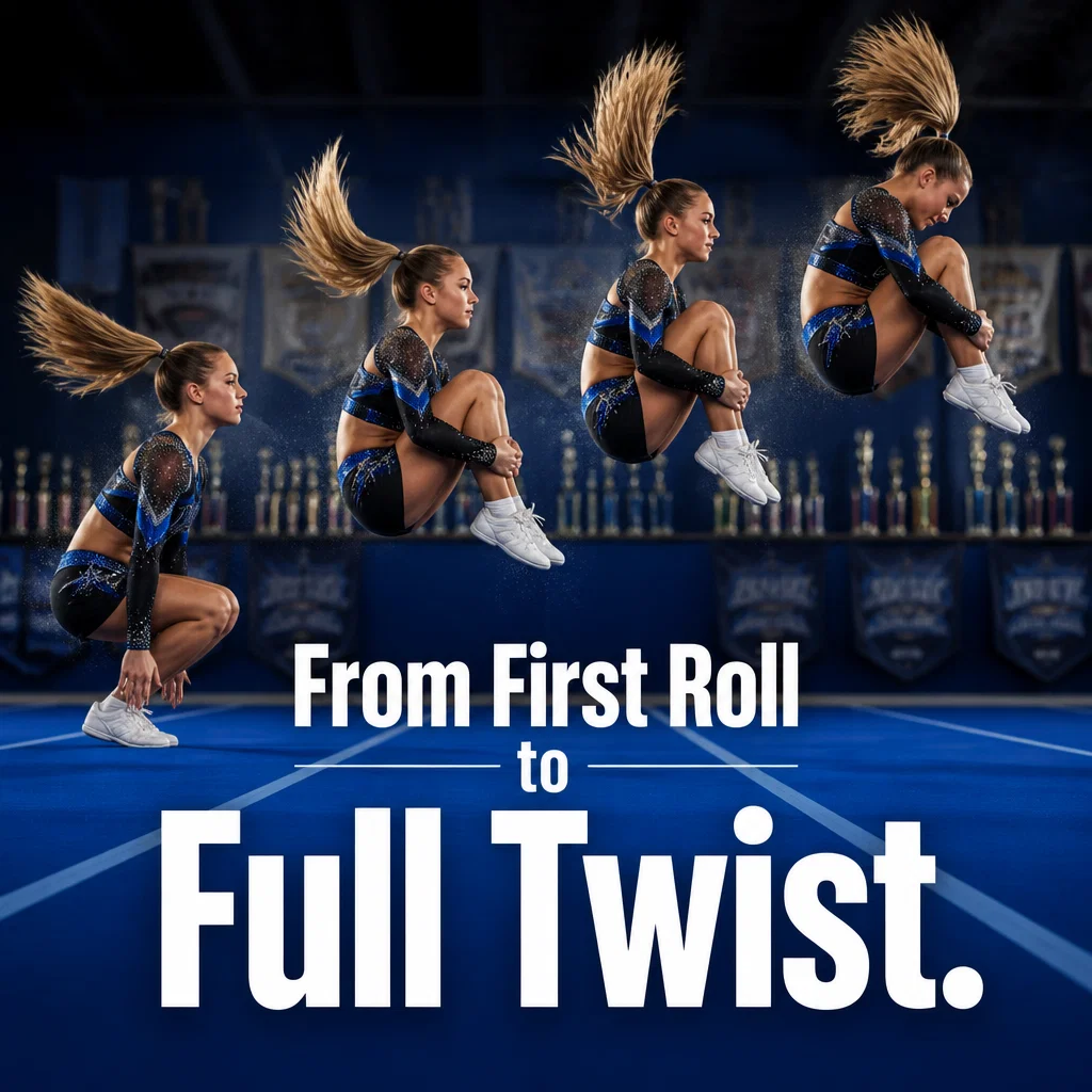 Cheer Gym ad concept example: Tumble Progression