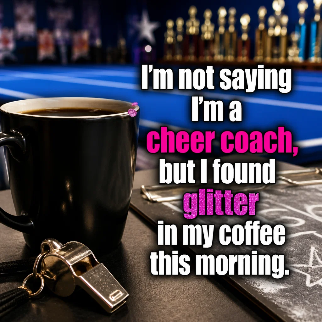 Cheer Gym meme ad example: The Glitter Curse