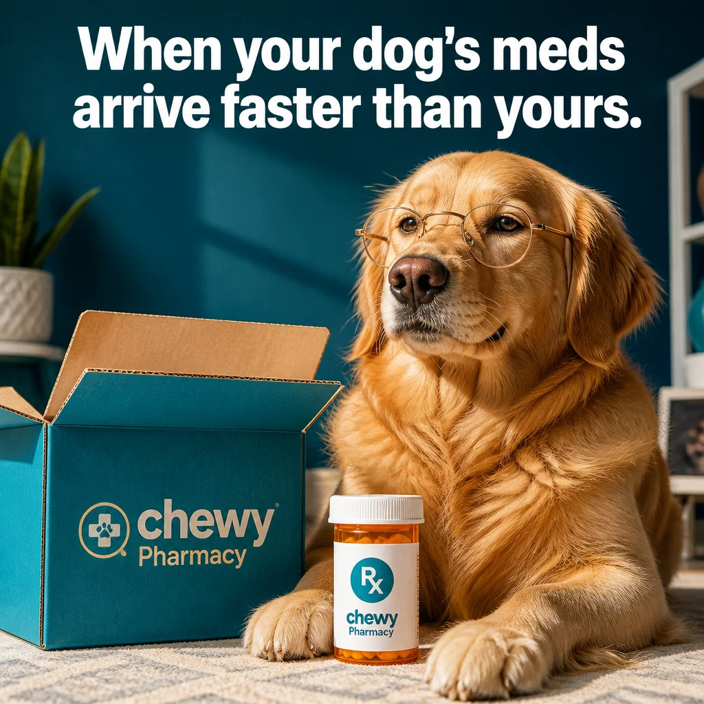 Chewy meme ad example: The Modern Pharmacy