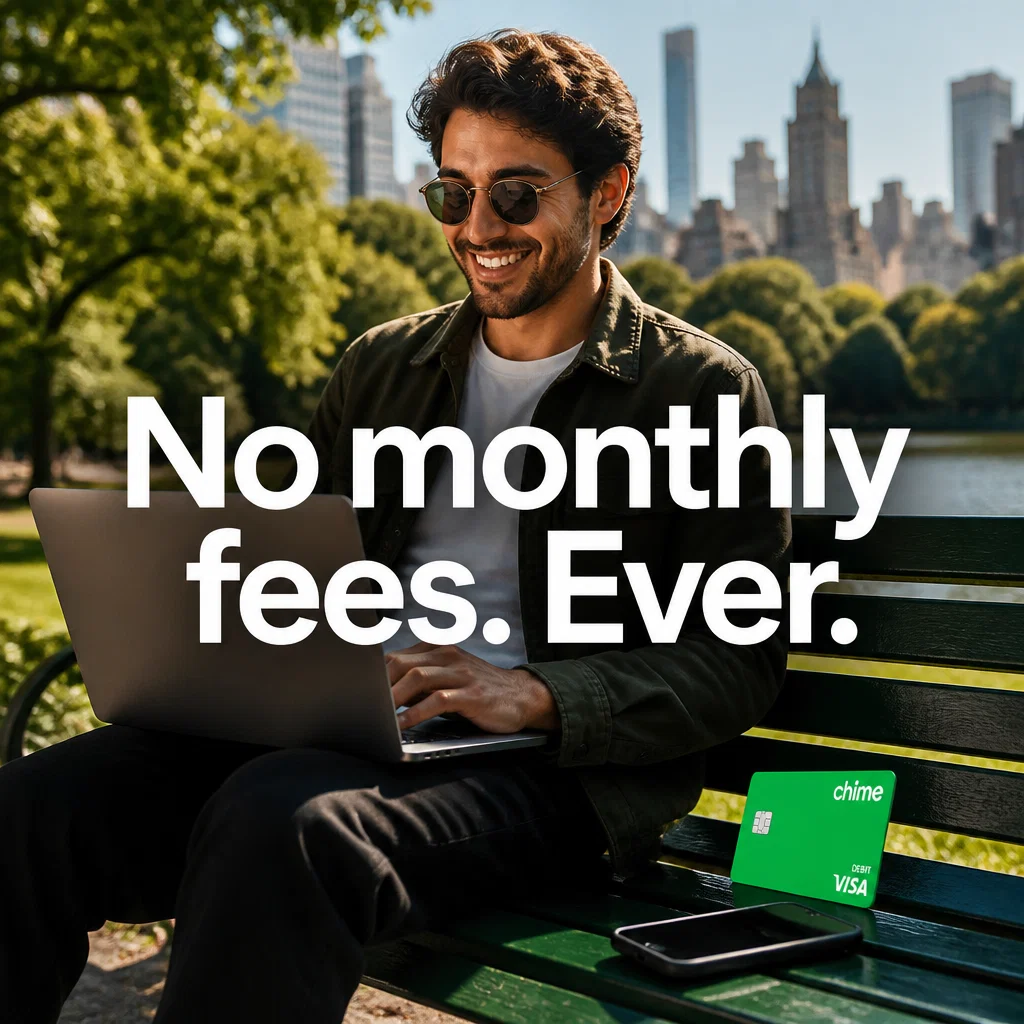 Chime ad concept example: Financial Freedom Lifestyle
