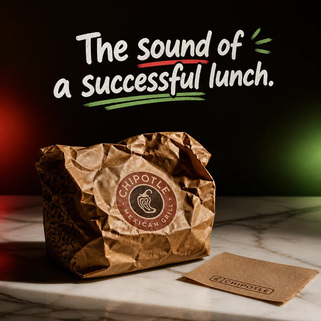 Chipotle meme ad example: The Bag Crumple