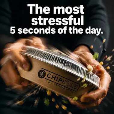 Chipotle meme ad example: The Infinite Bowl Shake