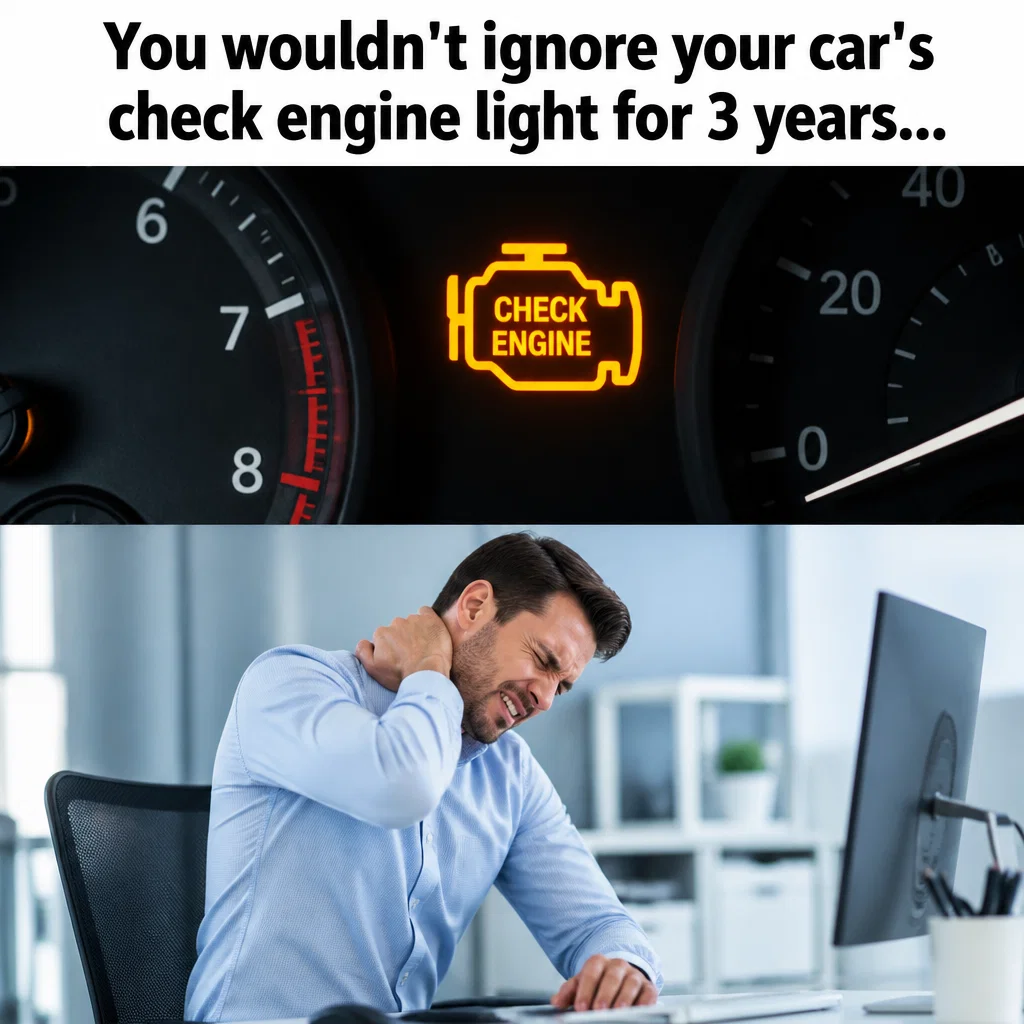 Chiropractor meme ad example: The Check Engine Light