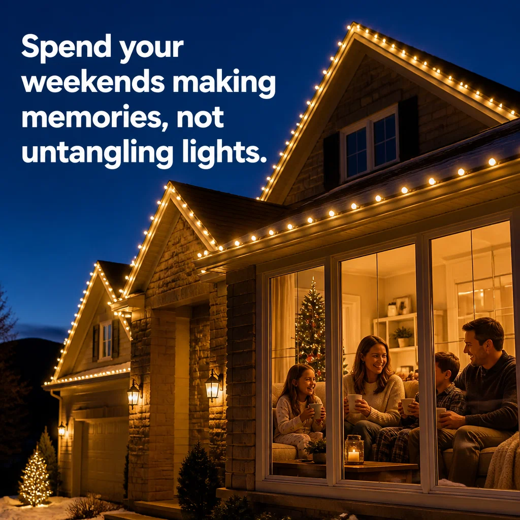 Christmas Light Installation ad concept example: The Joy of Convenience