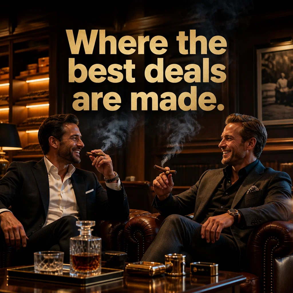 Cigar Lounge ad concept example: The Modern Professional