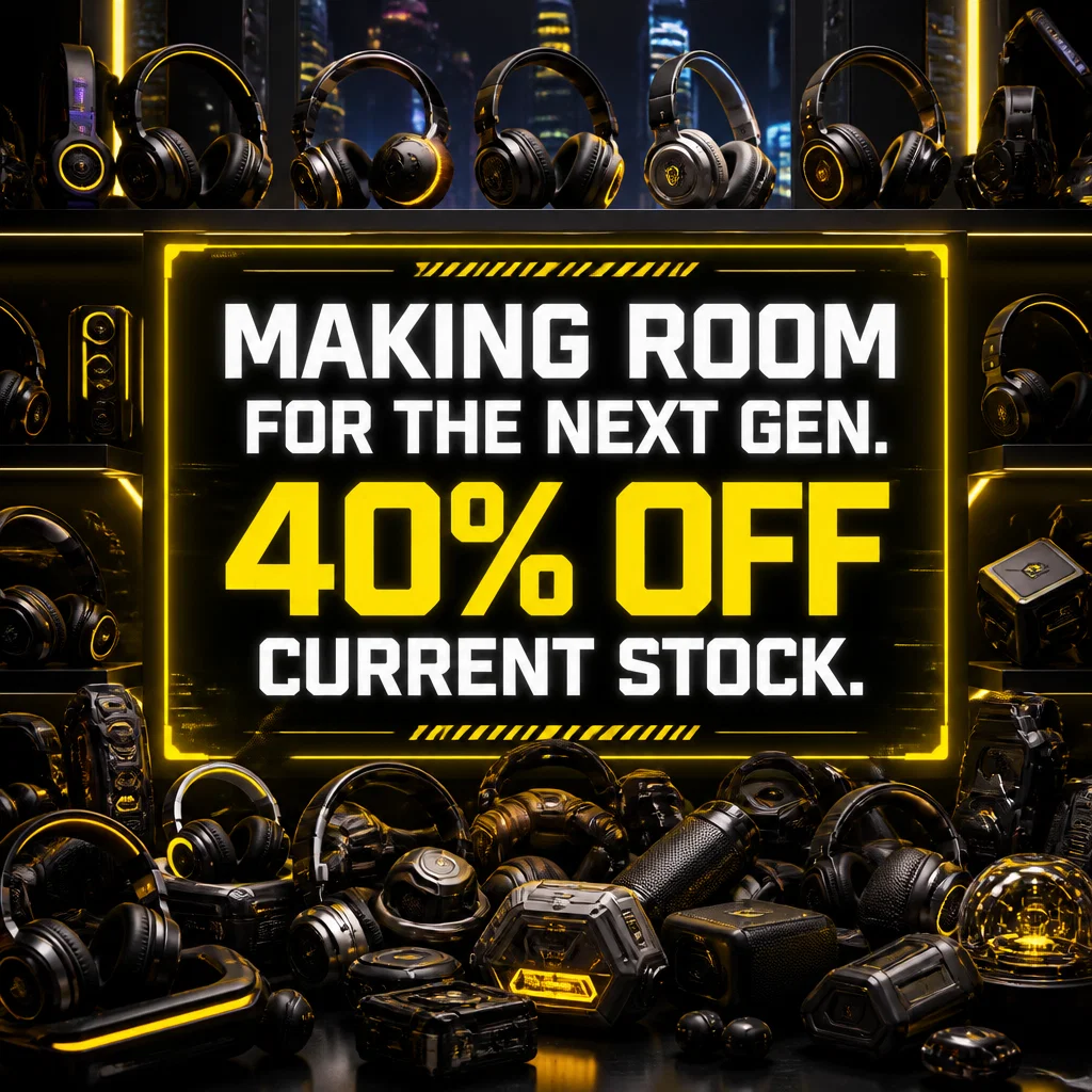 Clearance Sale ad concept example: The Tech Purge