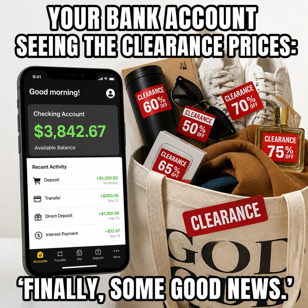 Clearance Sale meme ad example: The Budget Hero