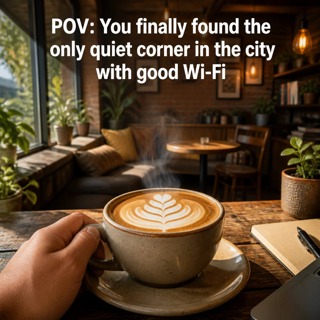 Coffee Shop meme ad example: The Hidden Gem Discovery