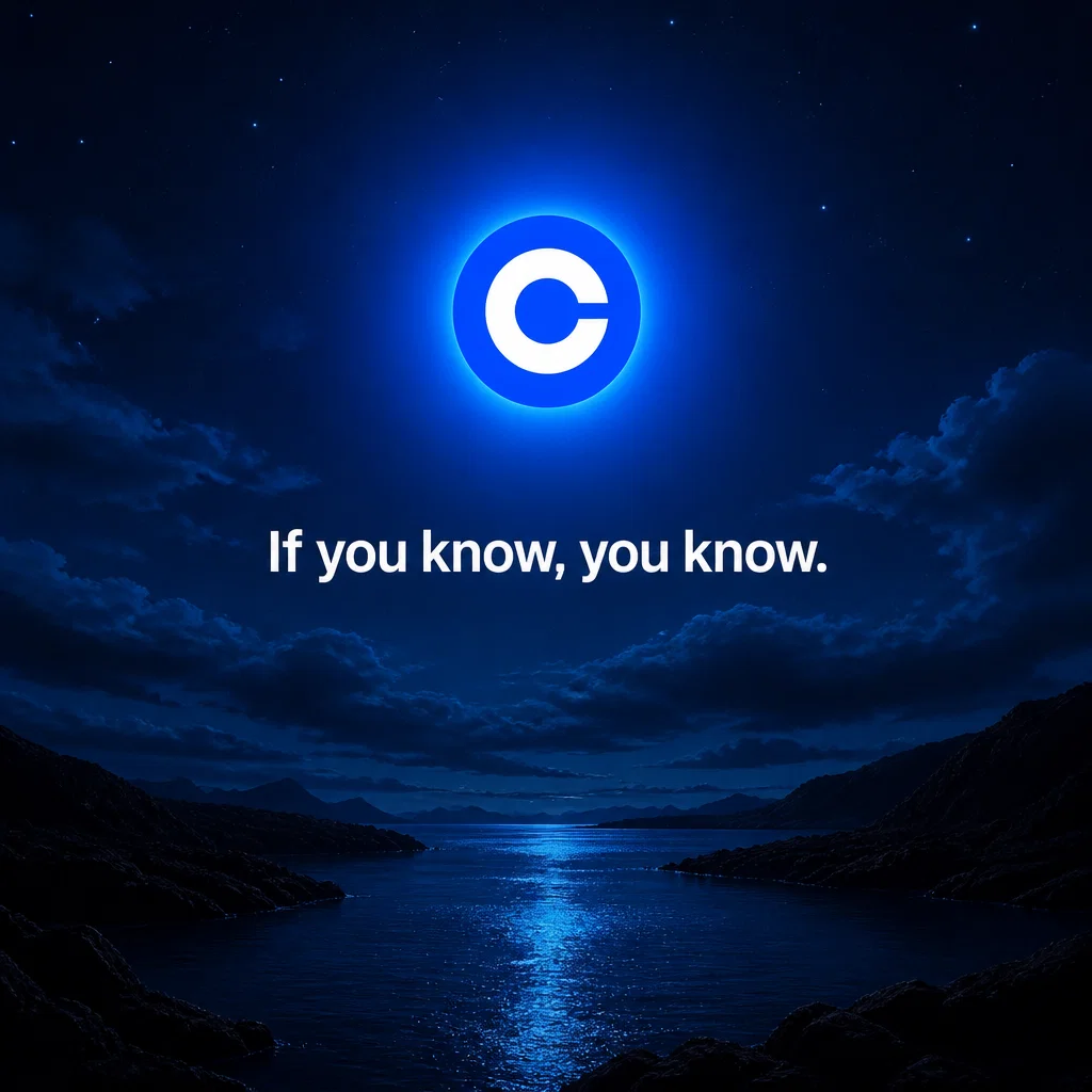 Coinbase meme ad example: The Blue Dot Signal