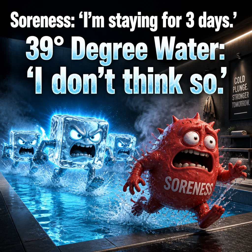 Cold Plunge Studio meme ad example: Recovery Logic