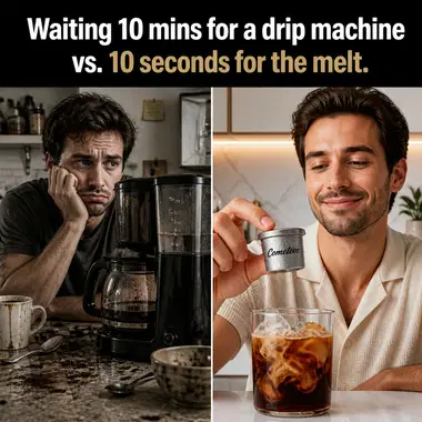 Cometeer meme ad example: The Morning Routine Upgrade
