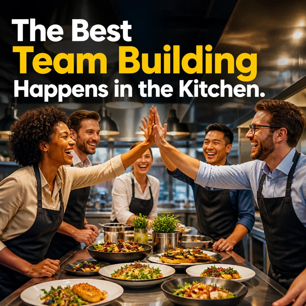Cooking Classes ad concept example: Corporate Cook-Off