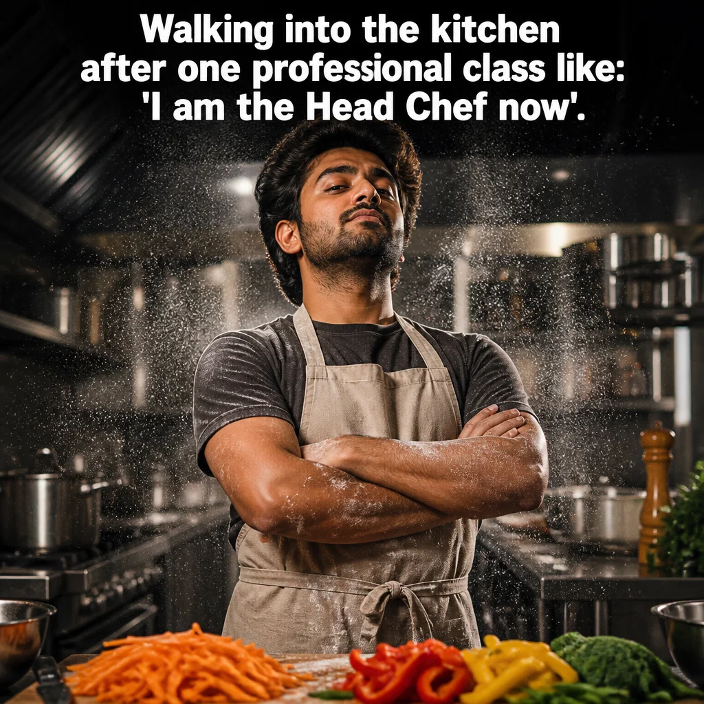 Cooking Classes meme ad example: The Kitchen Confidence