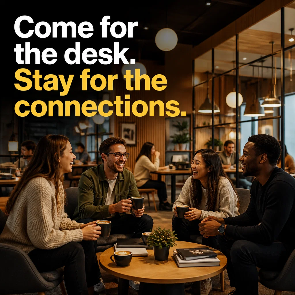 Coworking Space ad concept example: The Community Vibe