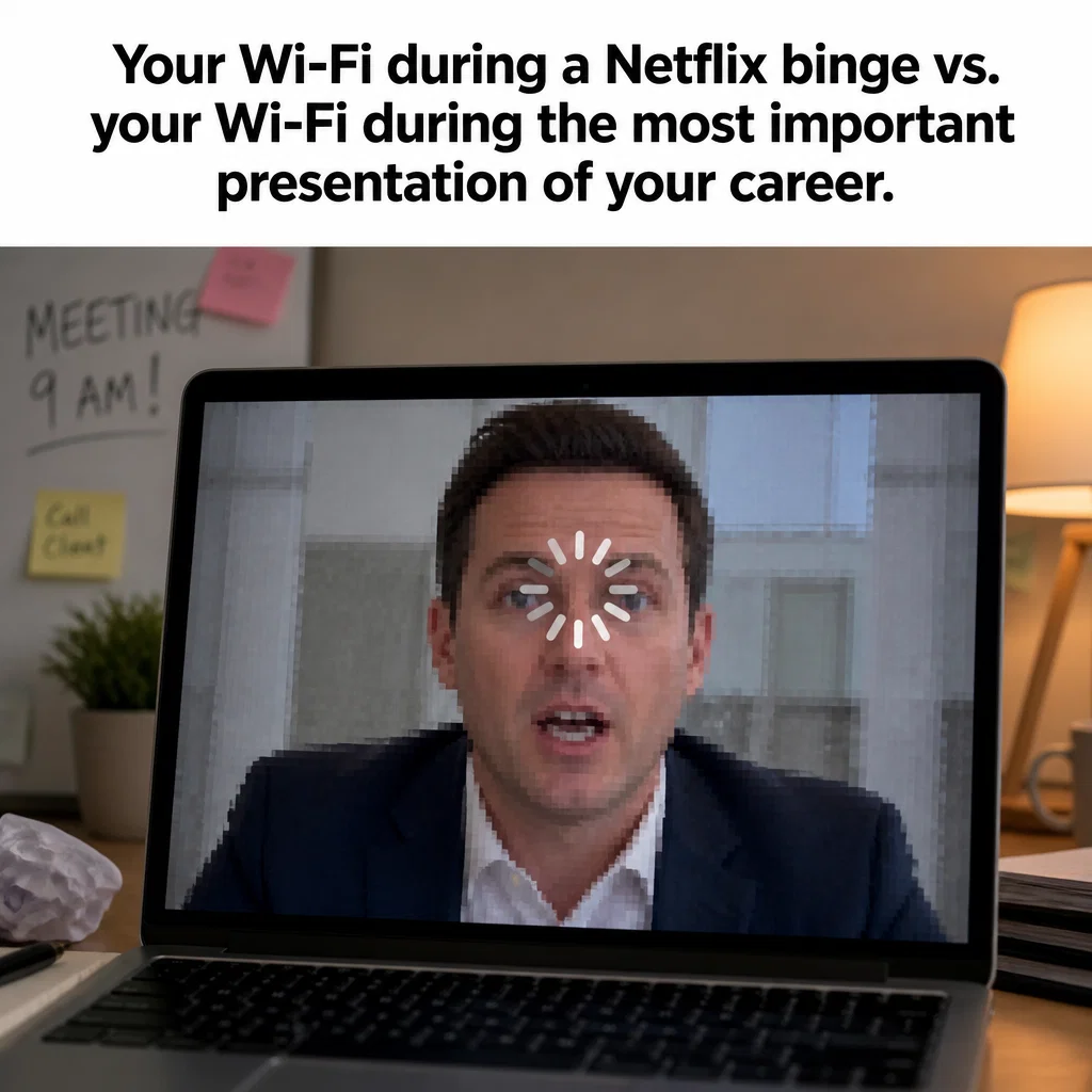 Coworking Space meme ad example: The Internet Lag