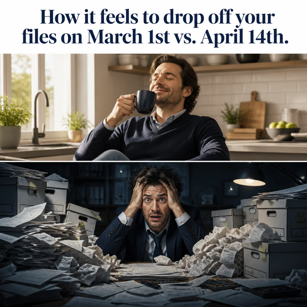 CPA Firm meme ad example: Post-Tax Season Transformation
