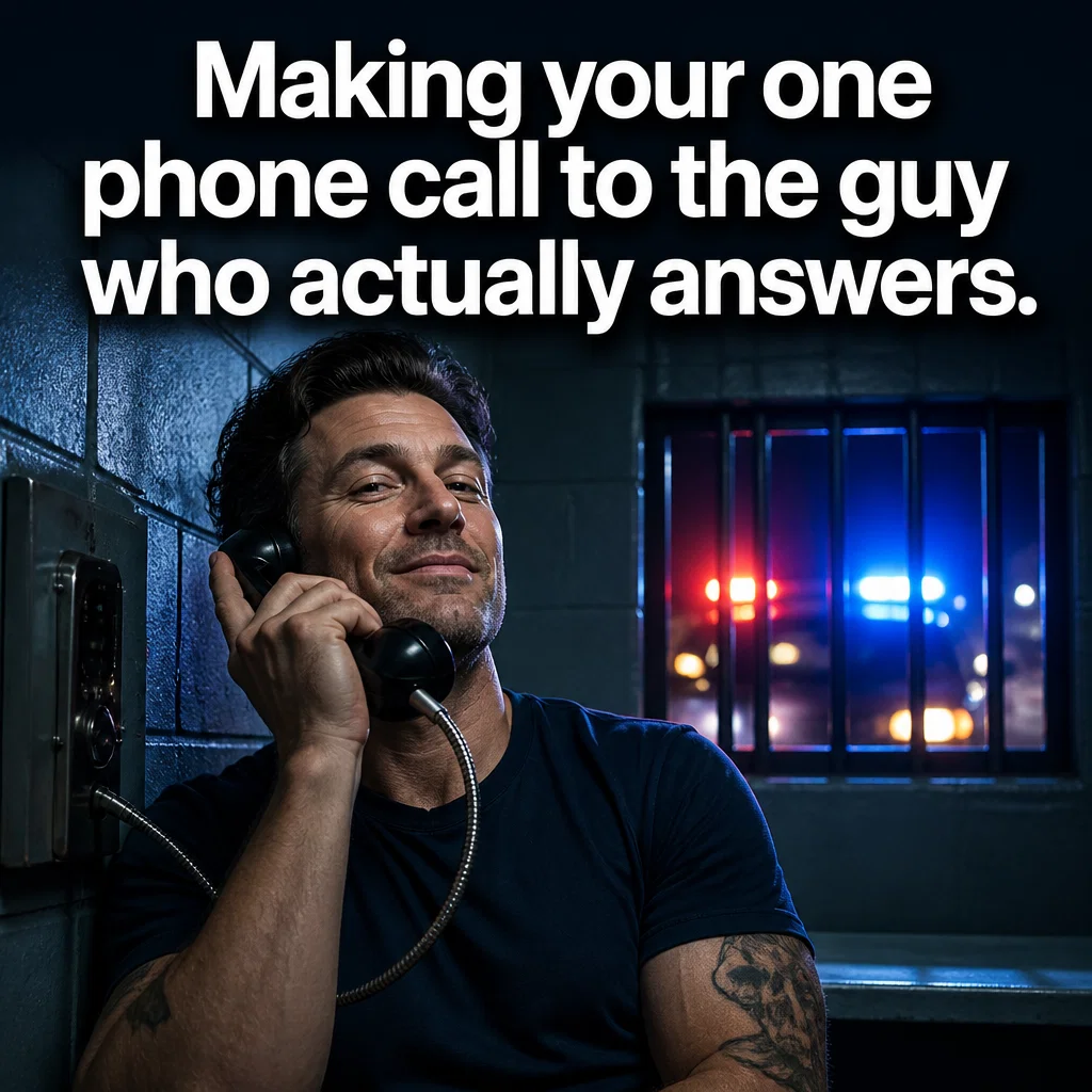Criminal Defense Lawyer meme ad example: The First Call