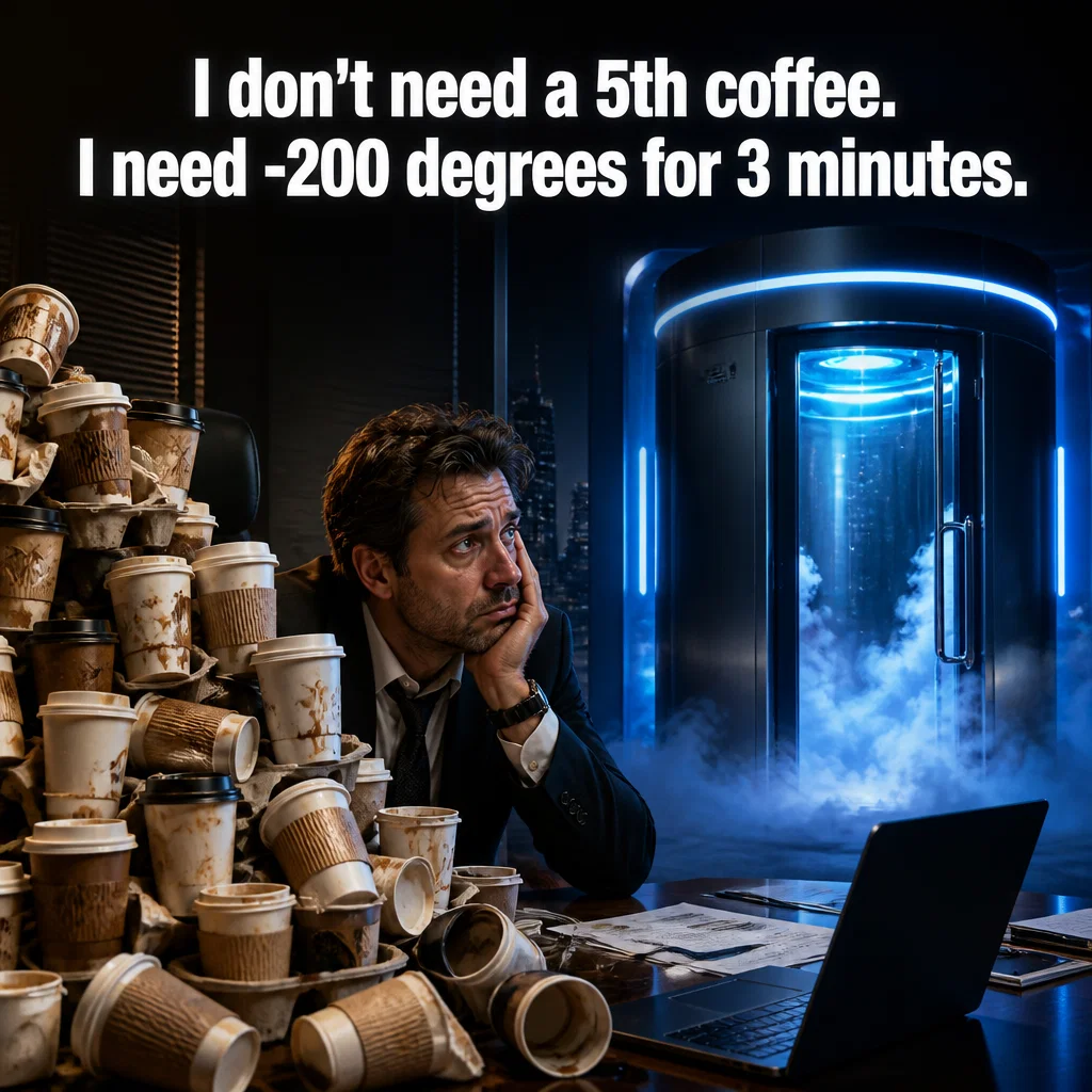 Cryotherapy meme ad example: The Dopamine Hit