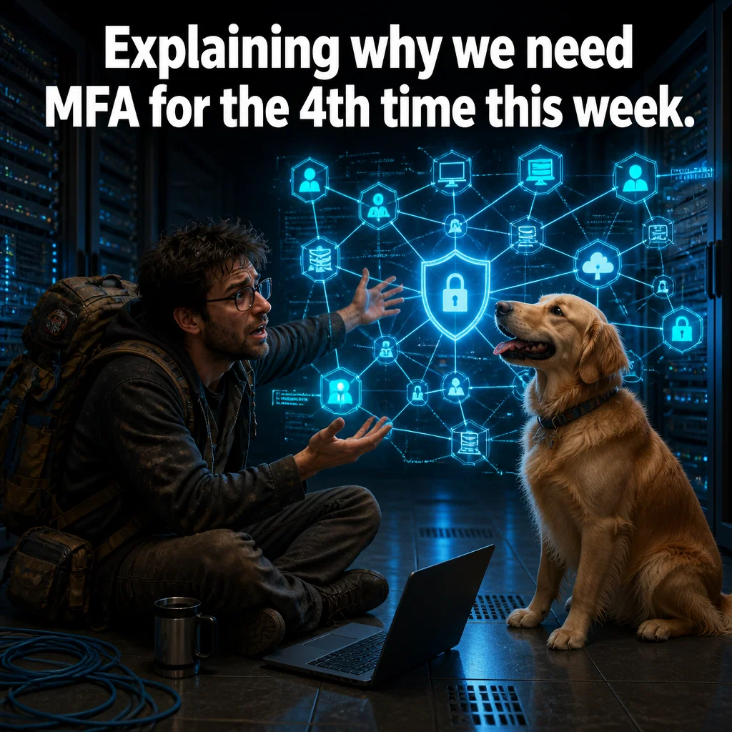 Cybersecurity Company meme ad example: The IT Hero's Burden