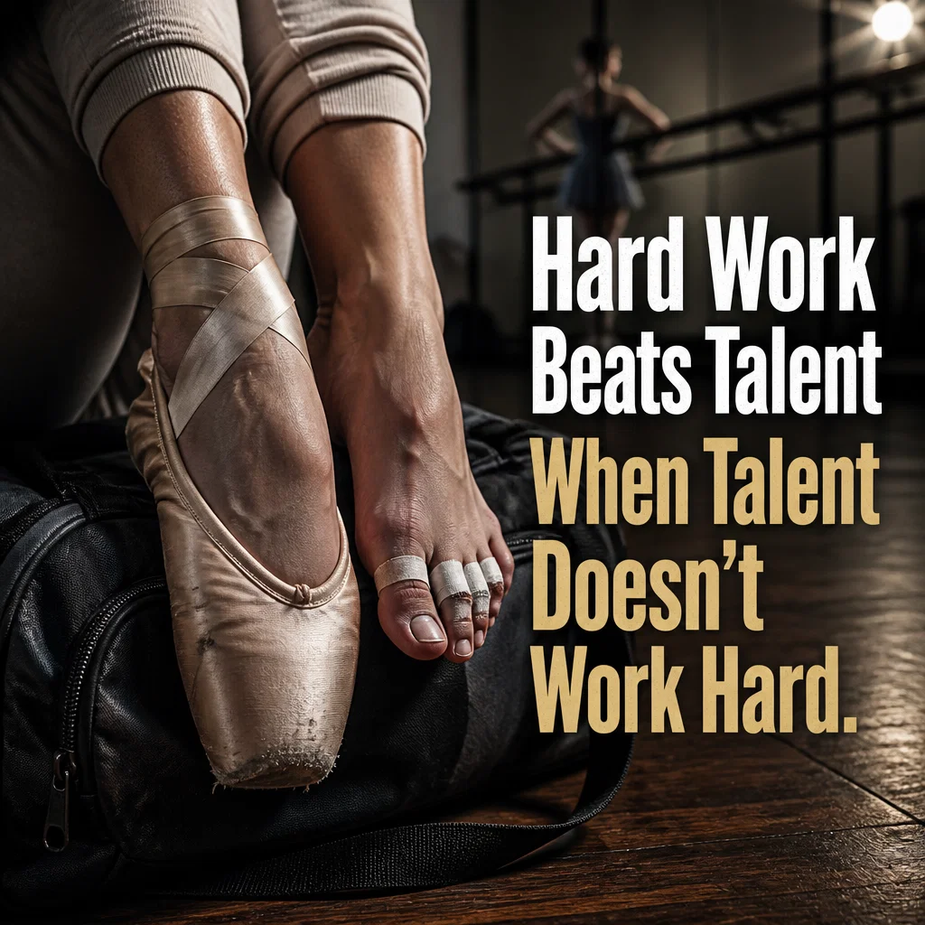 Dance Studio ad concept example: The Grind Behind the Grace
