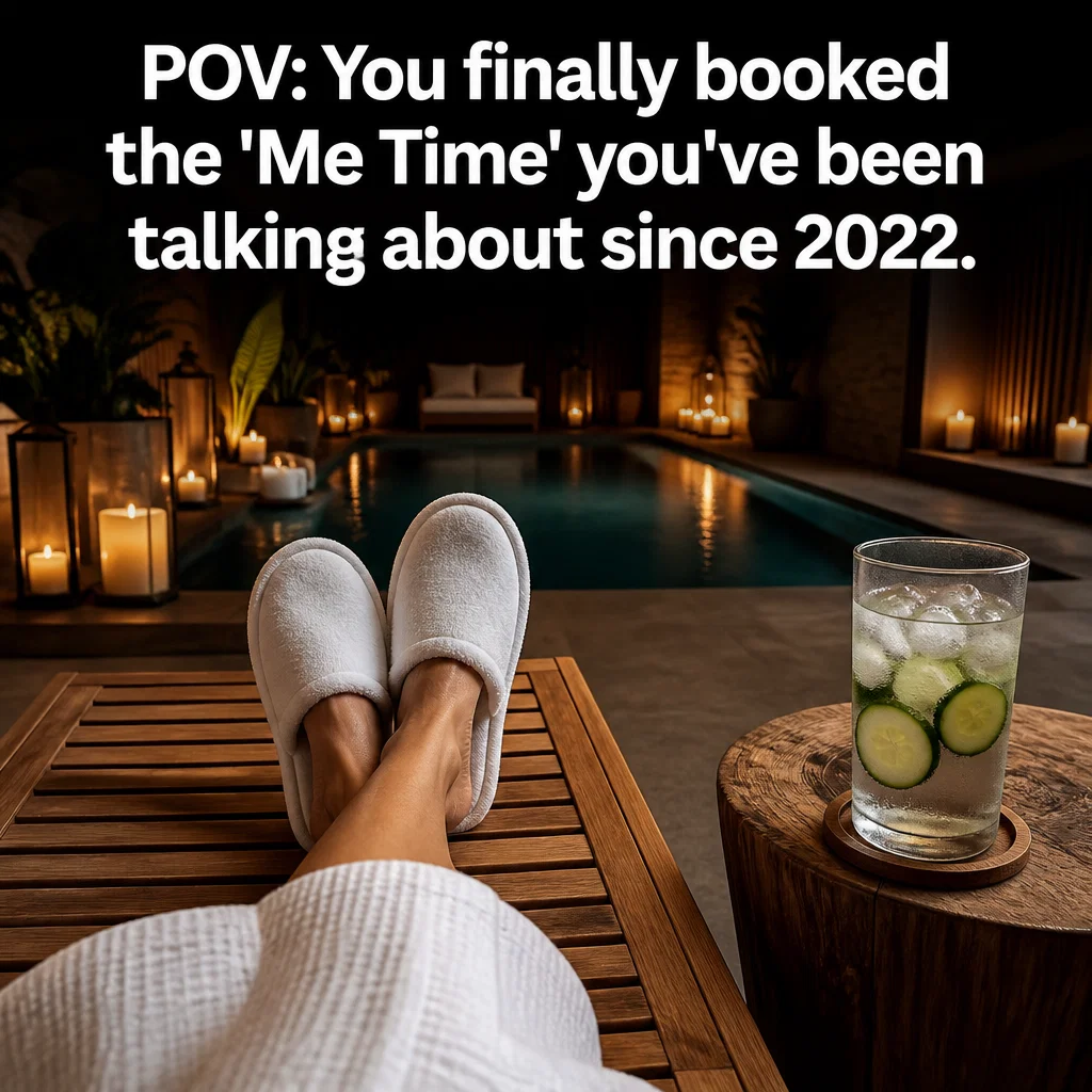 Day Spa meme ad example: The 'Me Time' Reality