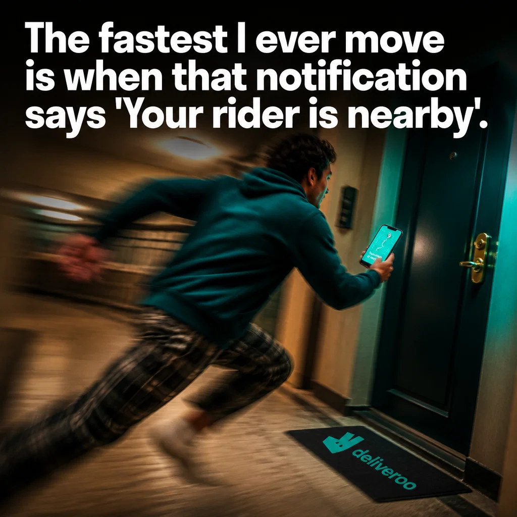 Deliveroo meme ad example: The Doorbell Pavlov