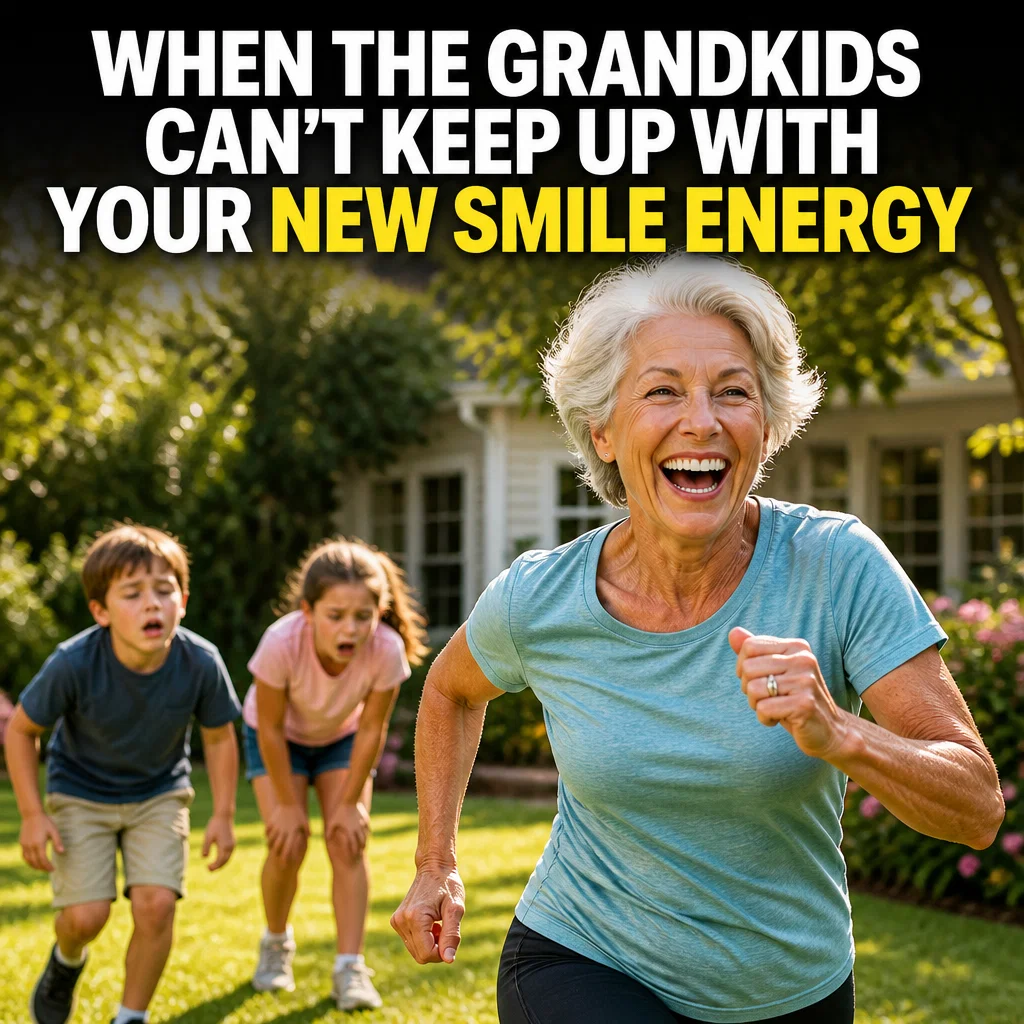 Dental Implants meme ad example: Grandkid Energy