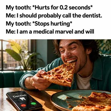 Dentist meme ad example: The Ghosting Patient