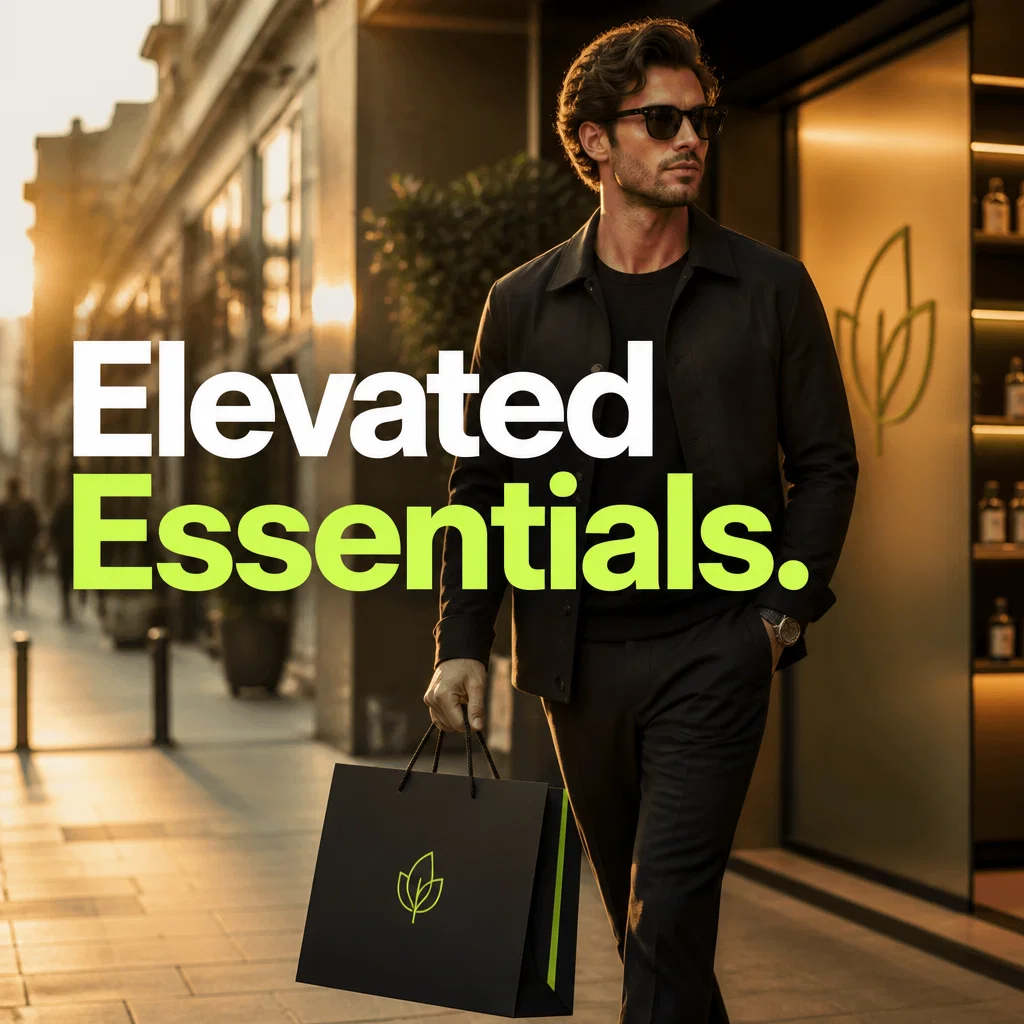 Dispensary ad concept example: The Modern Exit Bag