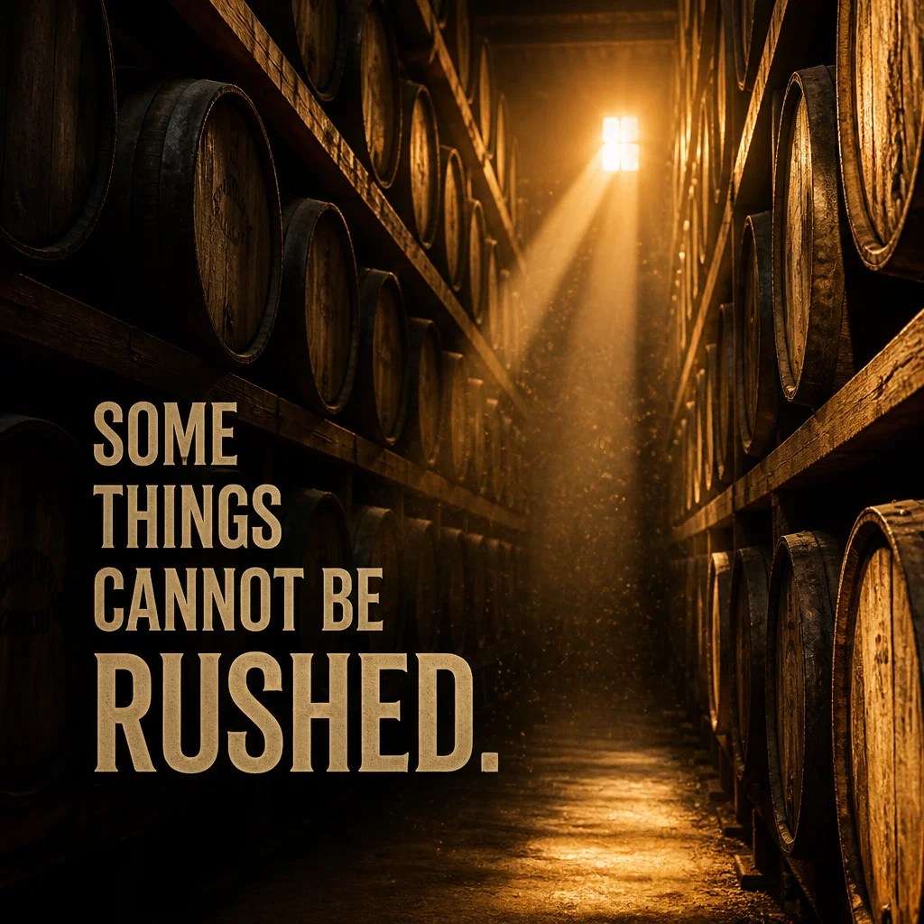 Distillery ad concept example: The Rackhouse Shadows