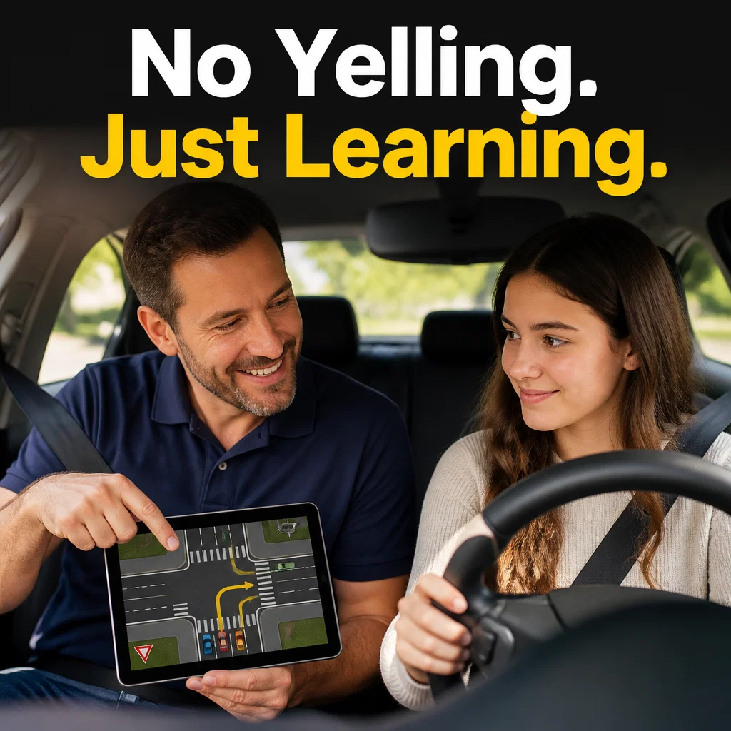 Driving School ad concept example: The Patient Teacher
