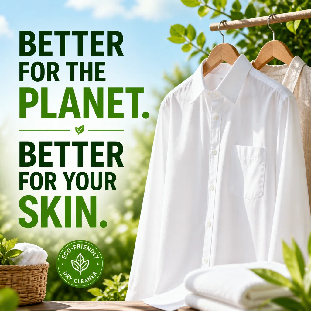 Dry Cleaner ad concept example: Eco-Logic Cleaning
