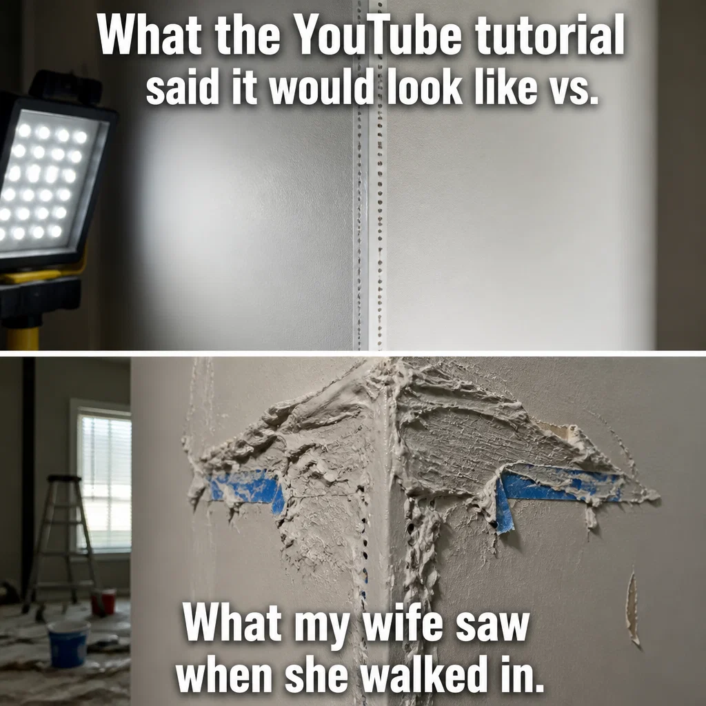 Drywall Contractor meme ad example: Expectation vs Reality