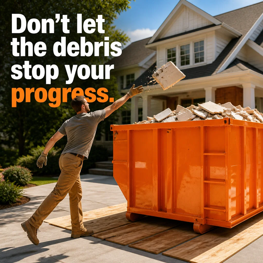 Dumpster Rental ad concept example: The Project Partner