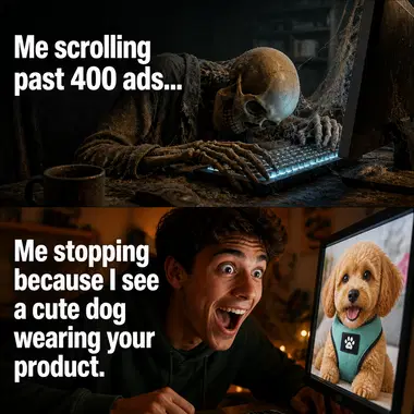 Ecommerce meme ad example: The Infinite Scroll