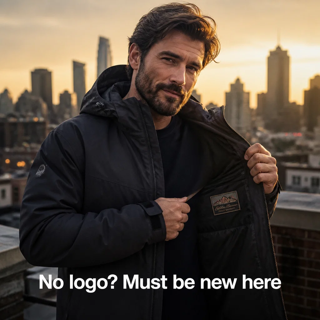 Eddie Bauer meme ad example: Logo Flex