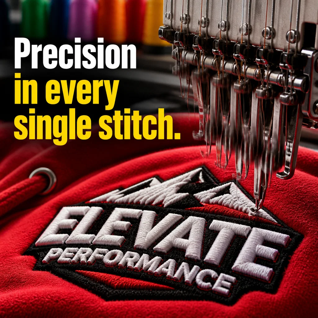 Embroidery Shop ad concept example: The Precision Stitch