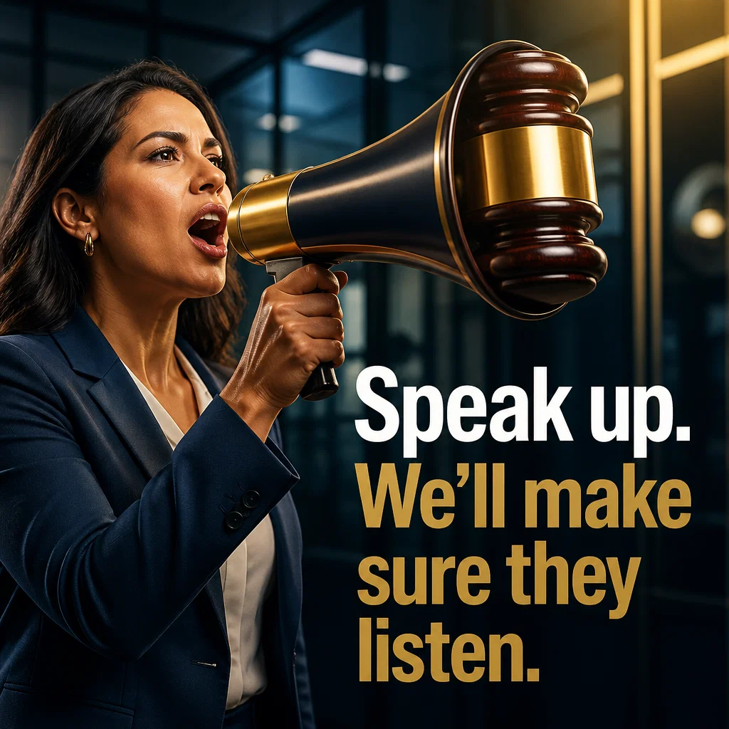 Employment Lawyer ad concept example: Finding Your Voice