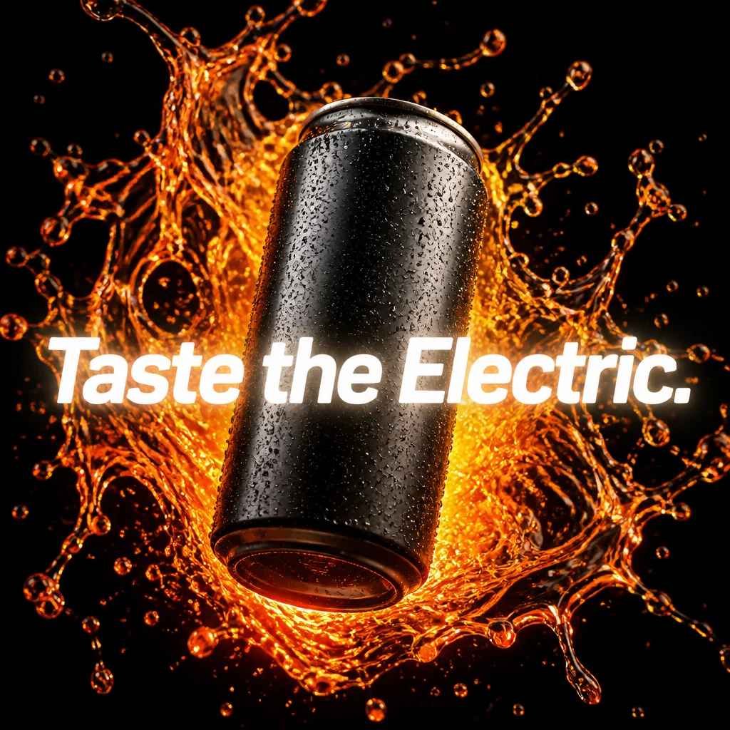 Energy Drink ad concept example: The Neon Splash