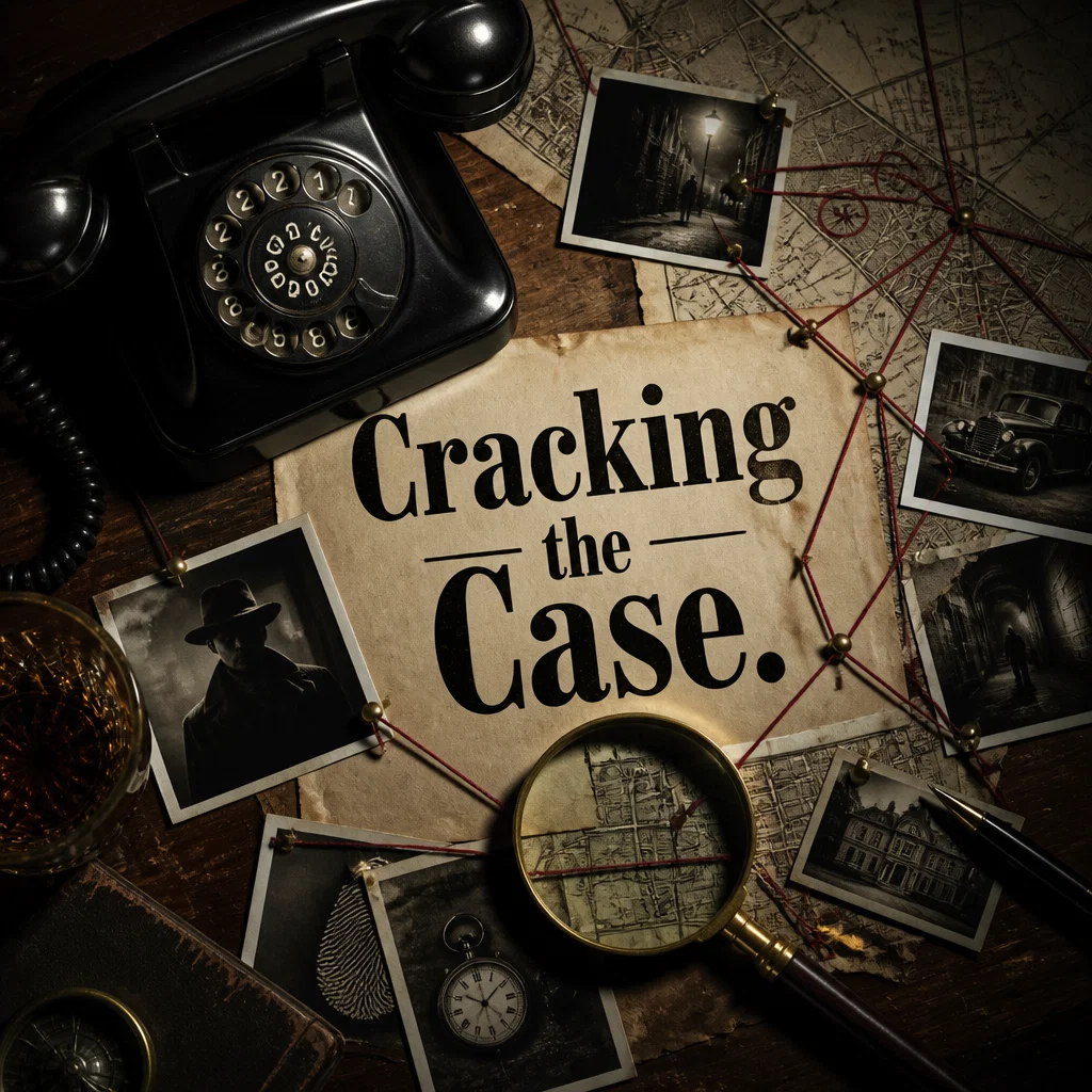 Escape Room ad concept example: The Detective’s Desk