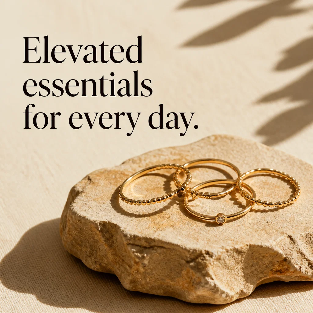 Etsy Shop ad concept example: Modern Jewelry Display