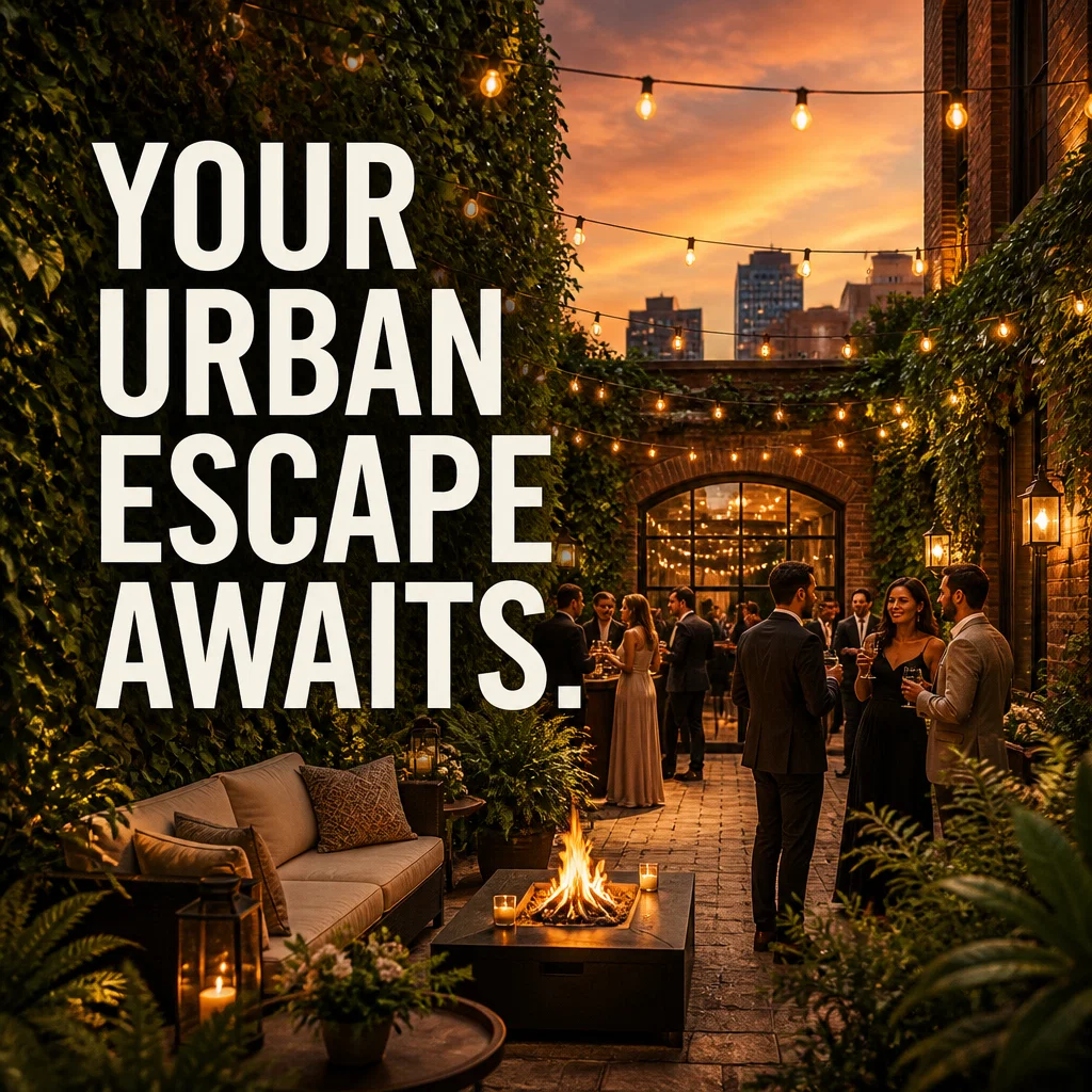 Event Venue ad concept example: The Garden Oasis