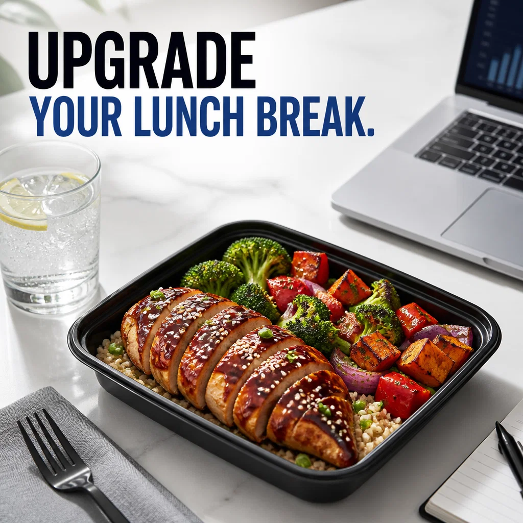 Factor ad concept example: The Modern Office Lunch