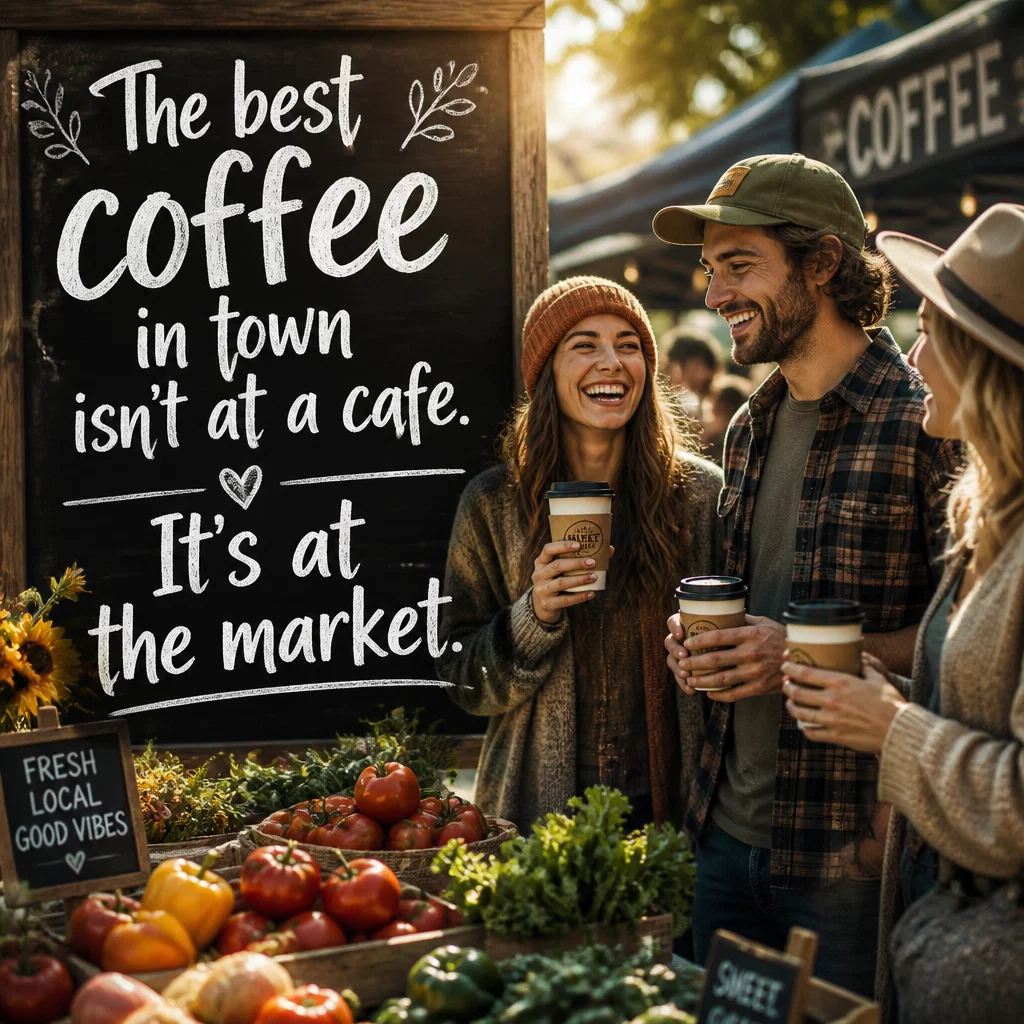 Farmers Market ad concept example: Market Morning Vibes