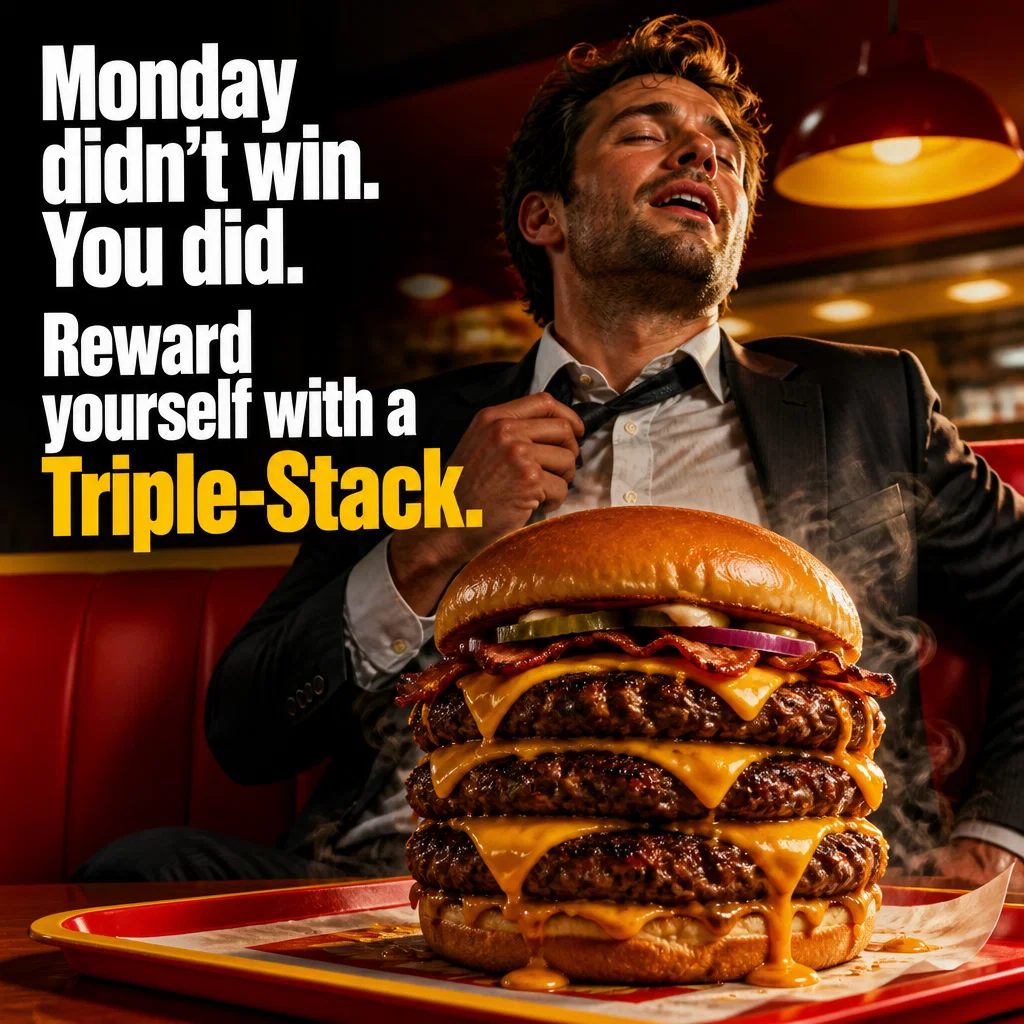 Fast Food meme ad example: The Monday Cure