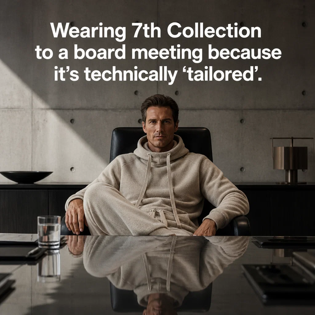 Fear of God meme ad example: Luxury vs Loungewear