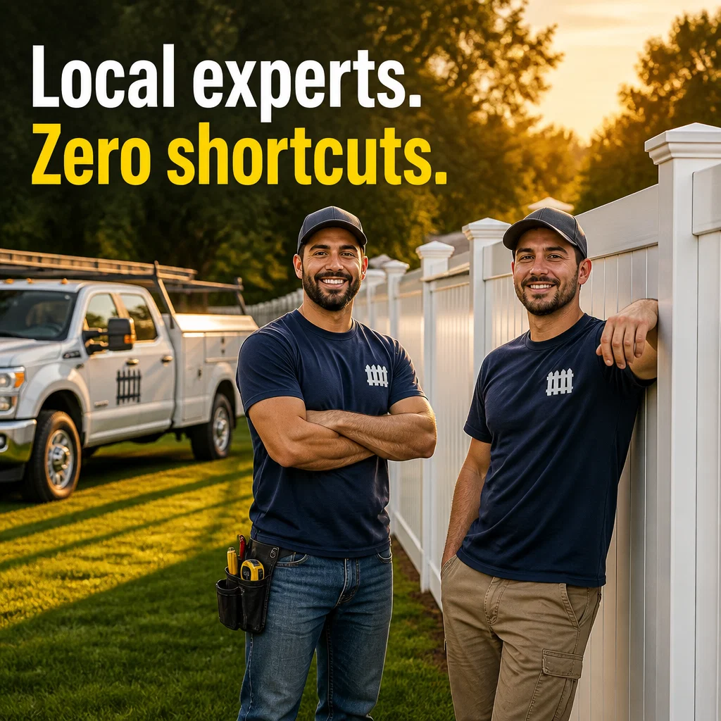 Fence Company ad concept example: The Professional Crew