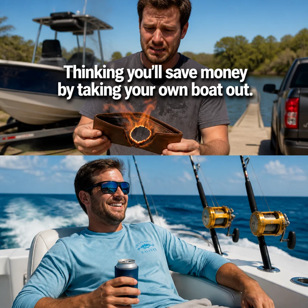 Fishing Charter meme ad example: The Professional Advantage